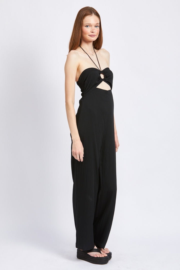 Bandeau Halter Neck Jumpsuit