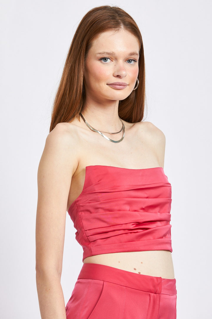 Ruched Tube Top
