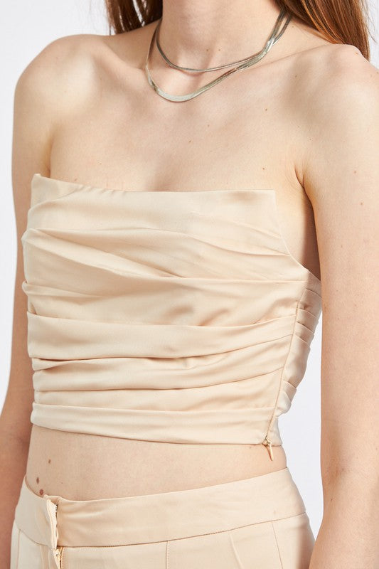 Ruched Tube Top