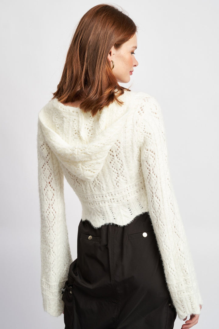 Flared Sleeve Crochet Crop Top