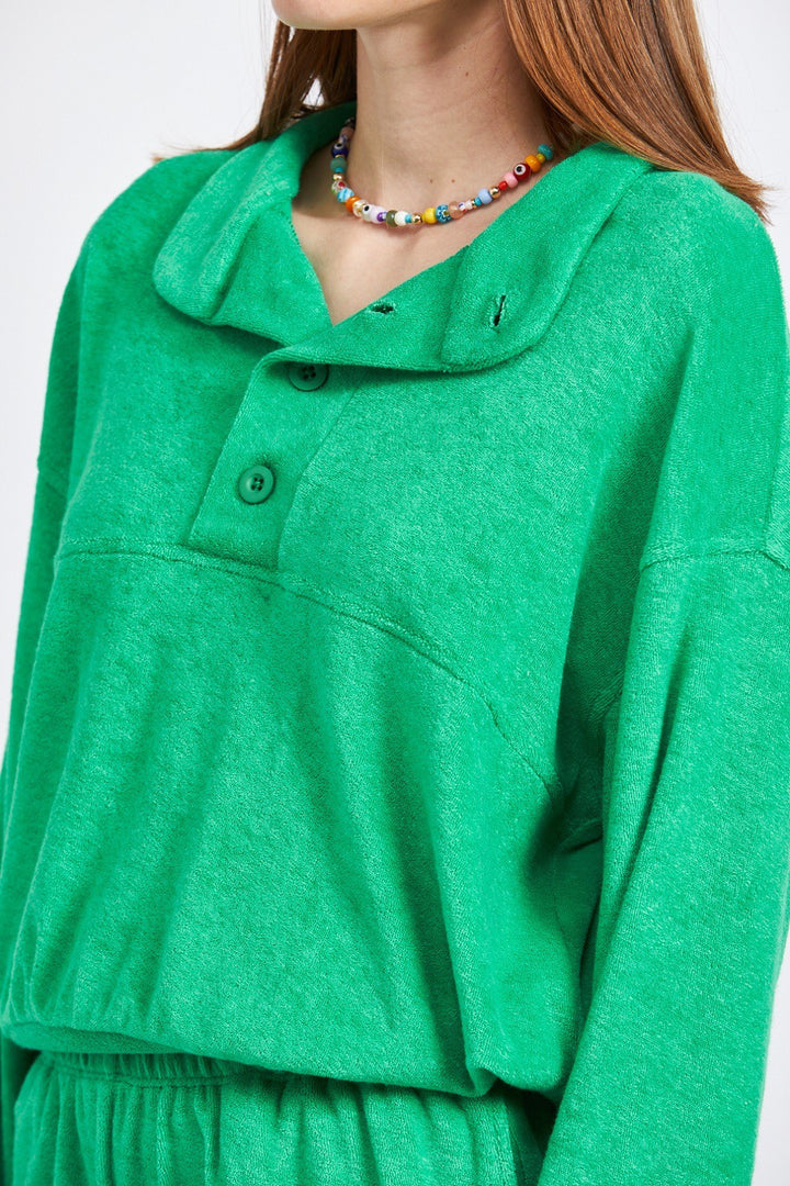Button Up Collared Top 1