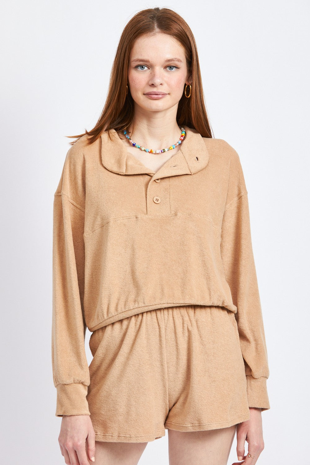 Button Up Collared Top 1