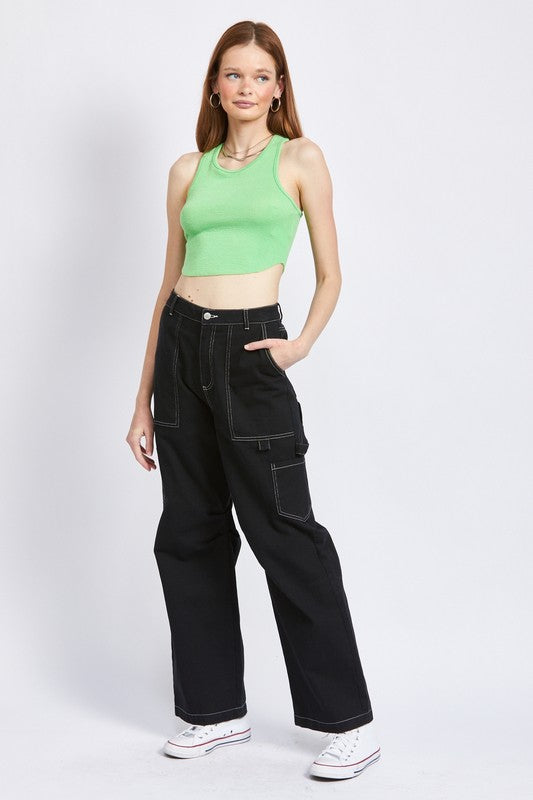 Racer Back Croppped Tank Top