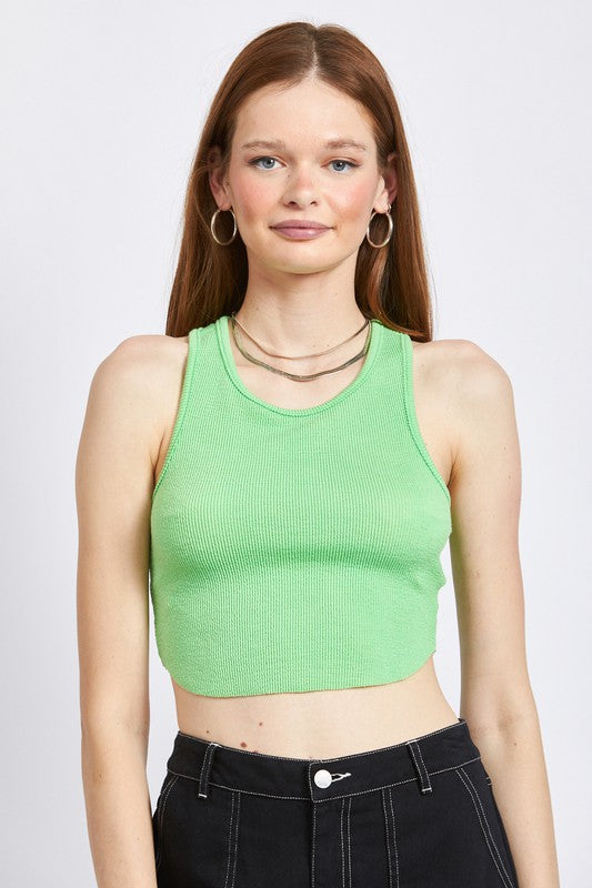 Racer Back Croppped Tank Top
