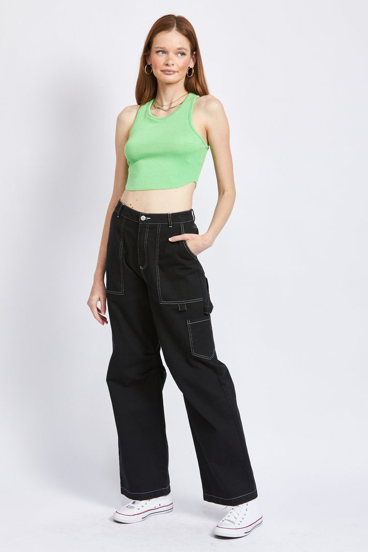 Racer Back Croppped Tank Top