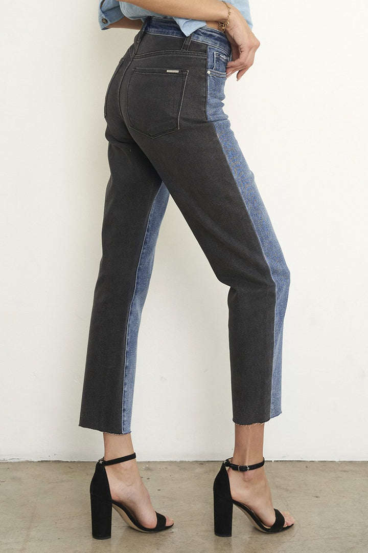 Light/Combo Black Denim Combo Jeans