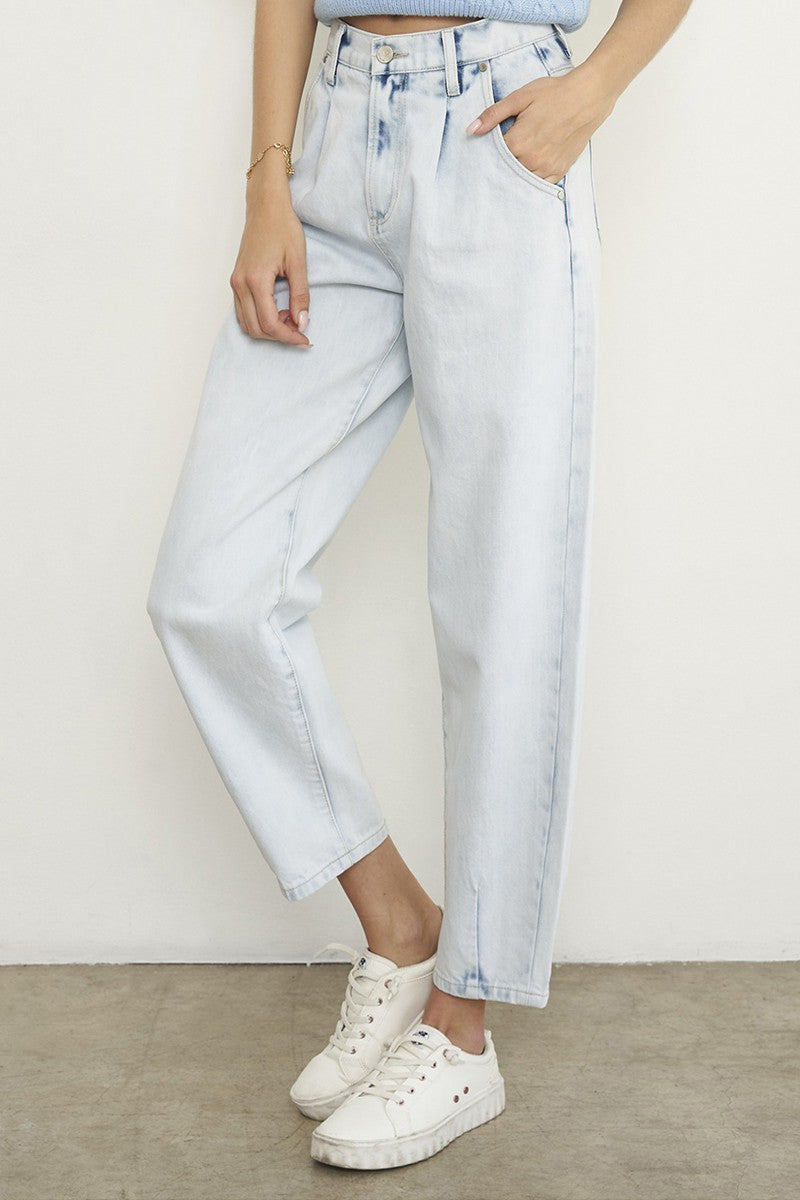 Light High Rise Balloon Slouch Jeans