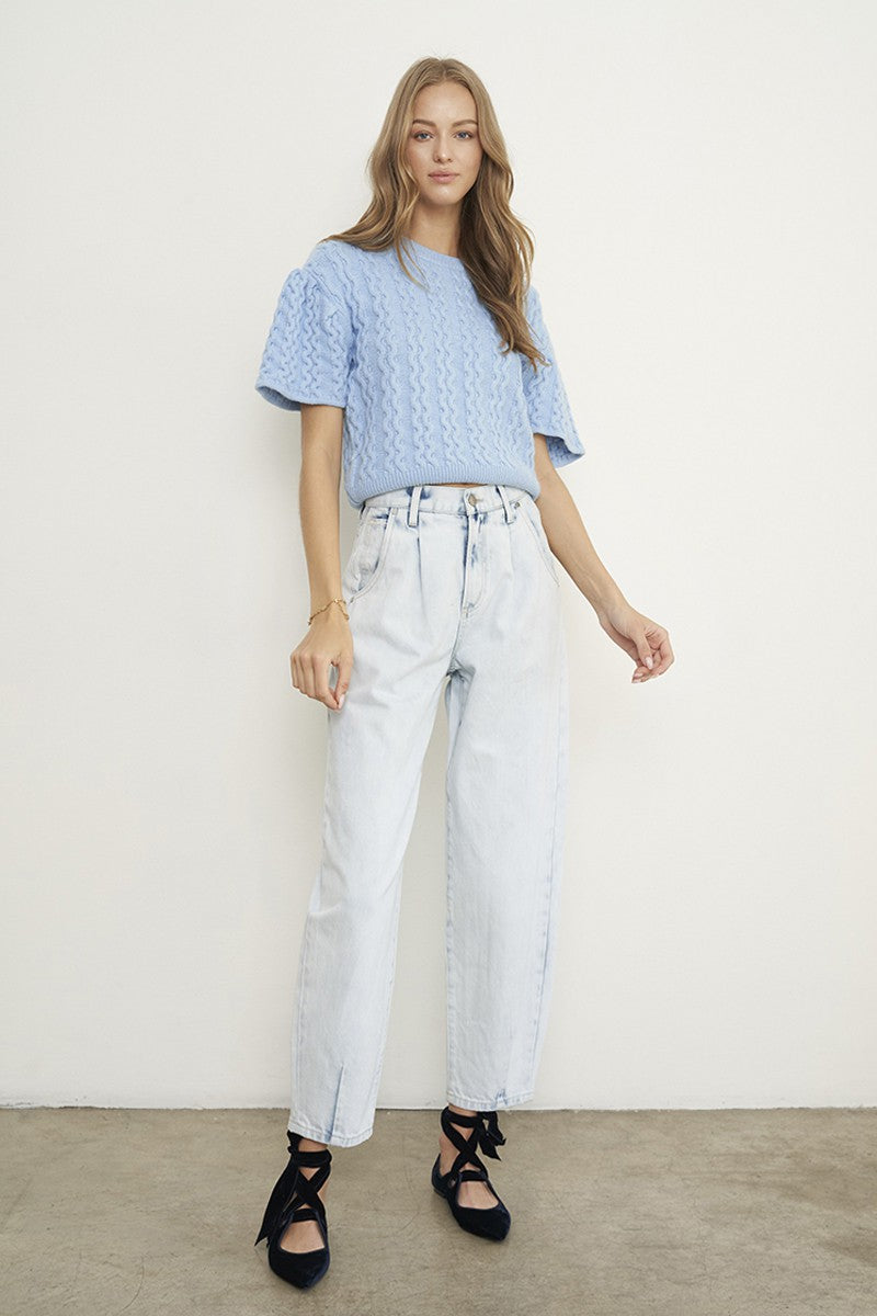 Light High Rise Balloon Slouch Jeans