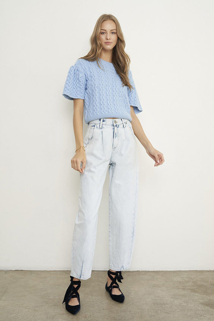 Light High Rise Balloon Slouch Jeans
