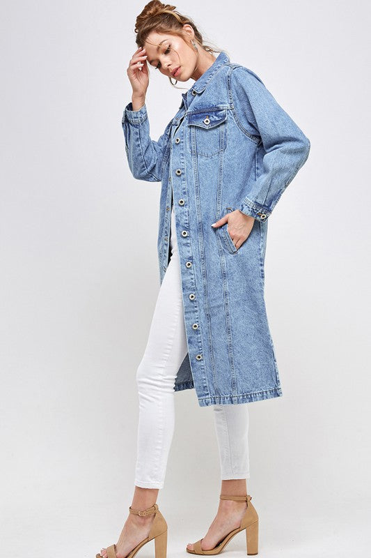White Non Stretch Third Quarter Denim Jacket
