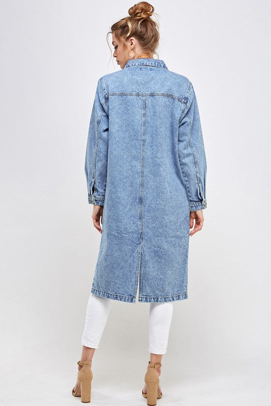 White Non Stretch Third Quarter Denim Jacket