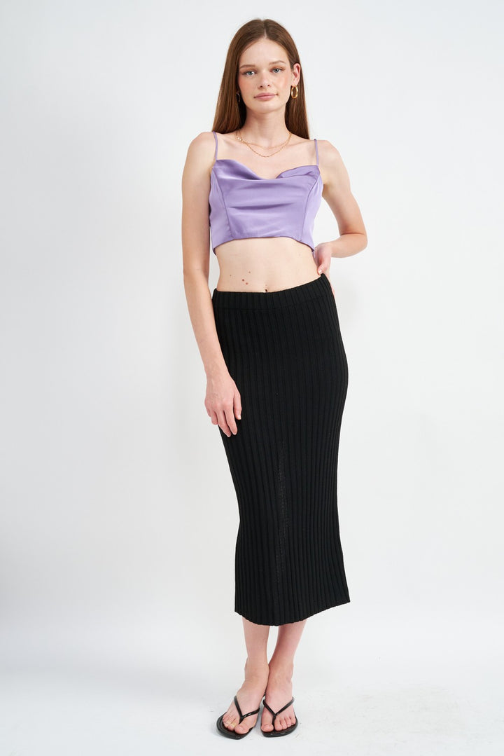 Iris Cowl Neck Satin Bustier