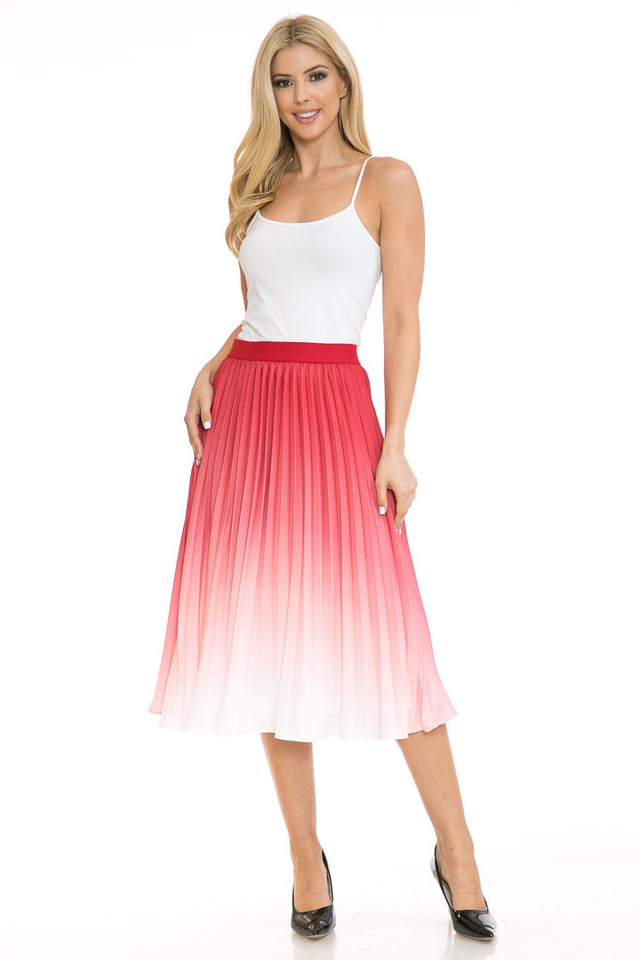 Teal Womens High Waist Pleated A Line Swing