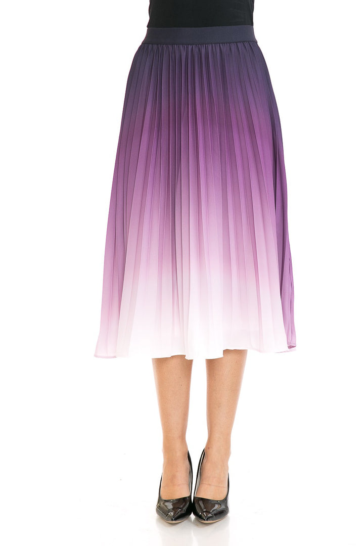 Mauve Womens High Waist Pleated A Line Swing
