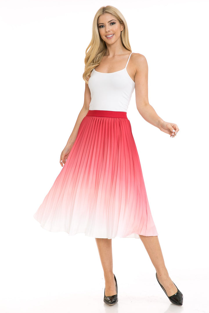 Teal Womens High Waist Pleated A Line Swing