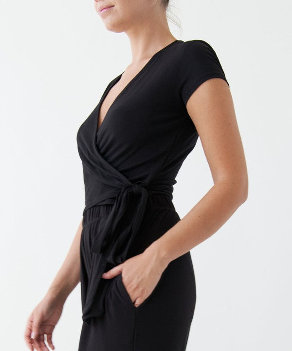 DULL GREY Bamboo Wrap Crop Cam Slv 1