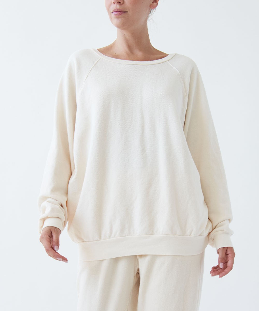 vanilla Garment Dye French Terry Pullover