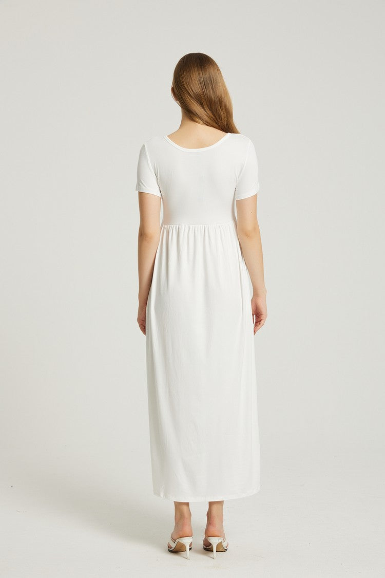 Womens Summer Casual Maxi Dress With Pocket 1