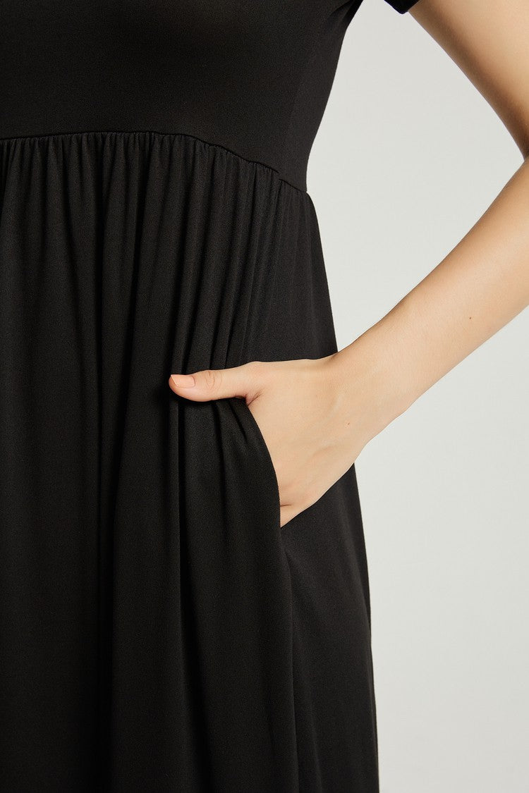 Womens Summer Casual Maxi Dress With Pocket