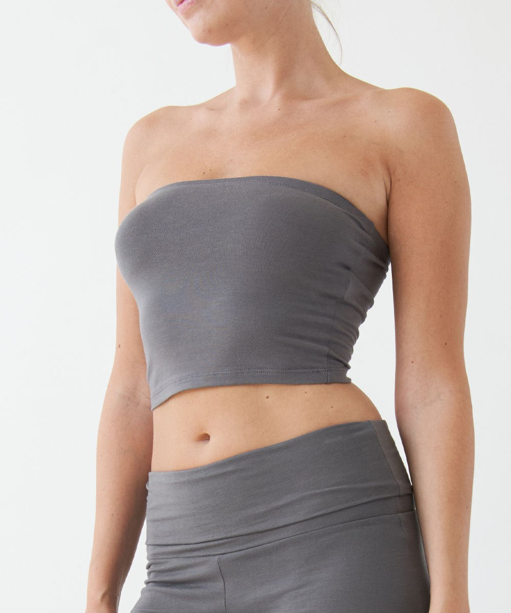 Black Bamboo Tube Top New