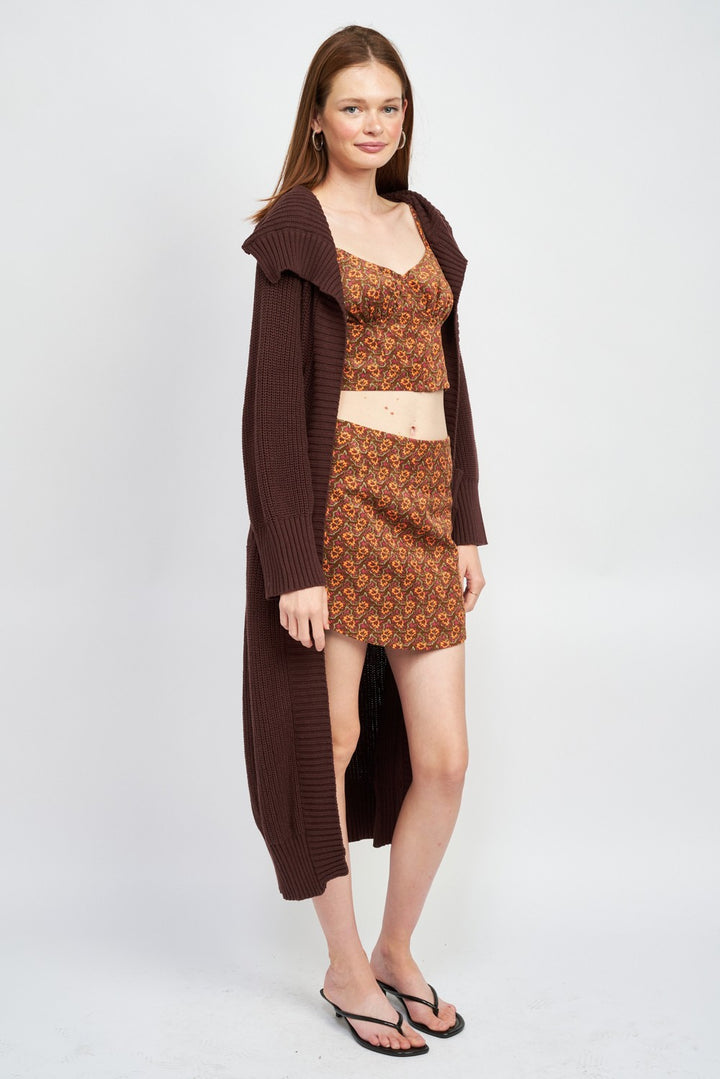Lapel Corrar Maxi Cardigan
