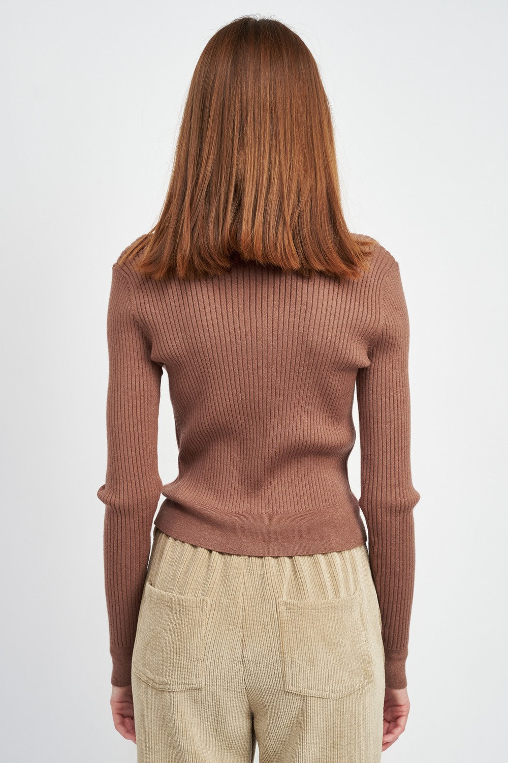 Long Sleeve Button Up Crop Top