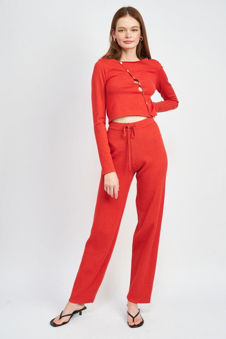 Rust High Waist Baggy Loung Pants
