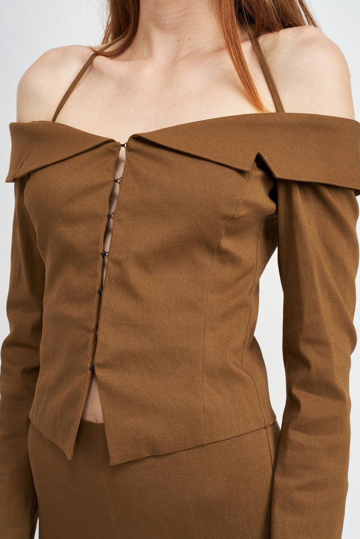 Spaghetti Strap Off Shourlder Top