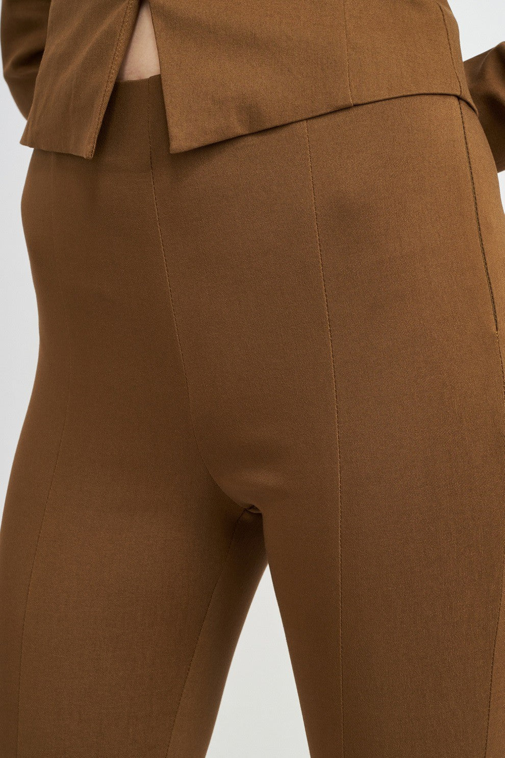 High Waist Pants With Front Slits