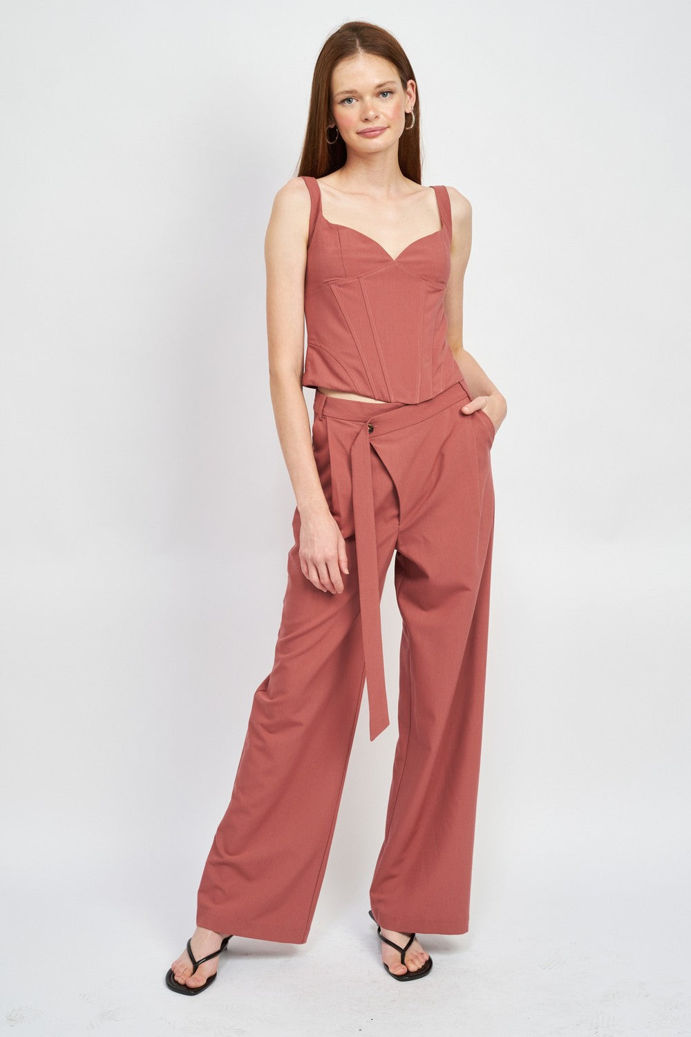V Neck Bustier Top