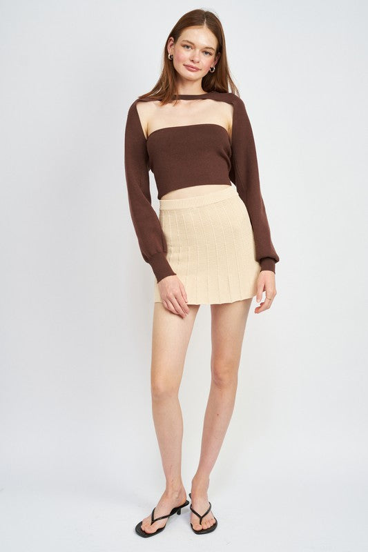 Tube Top And Sweater Top Set