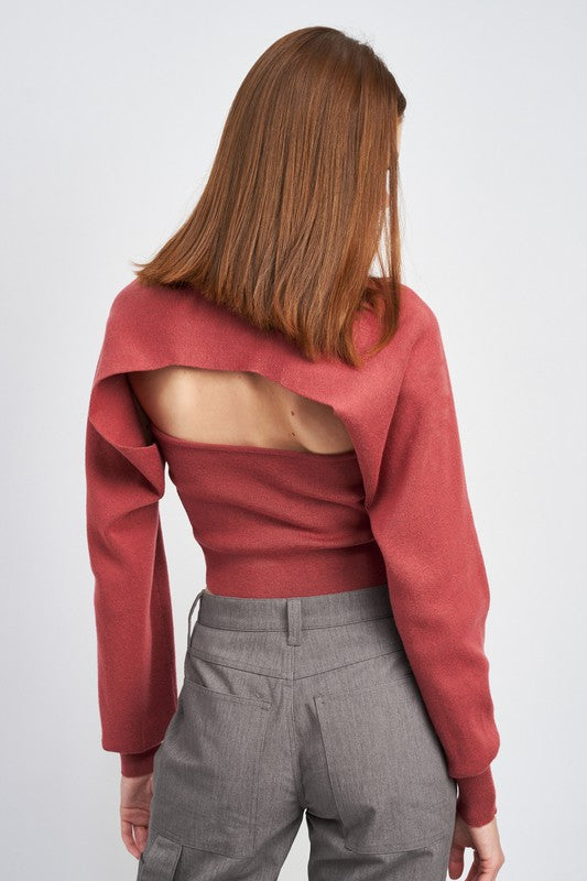 Tube Top And Sweater Top Set