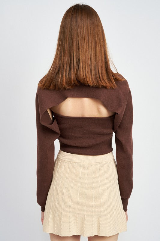 Tube Top And Sweater Top Set