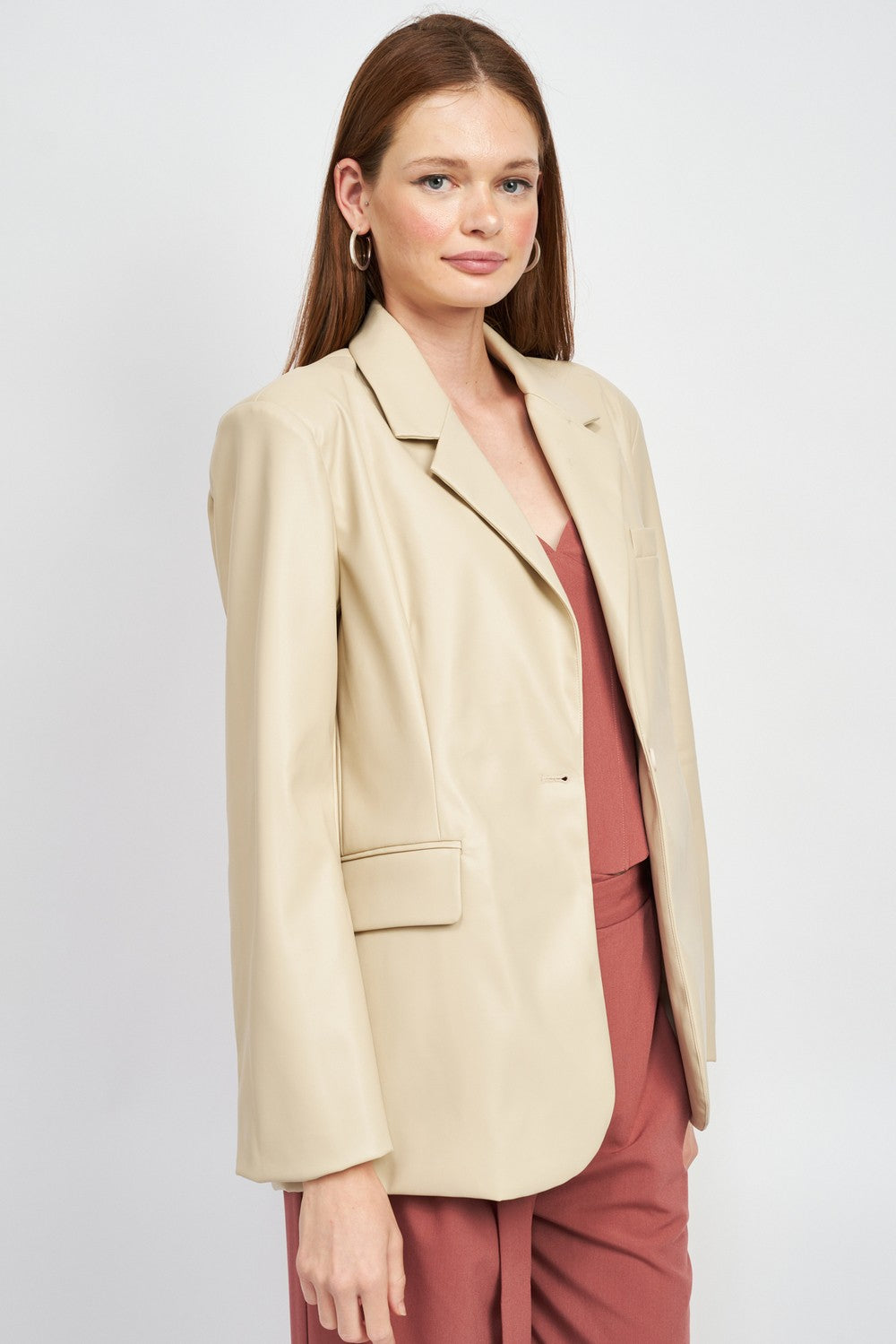 Oversized Leather Jacket
