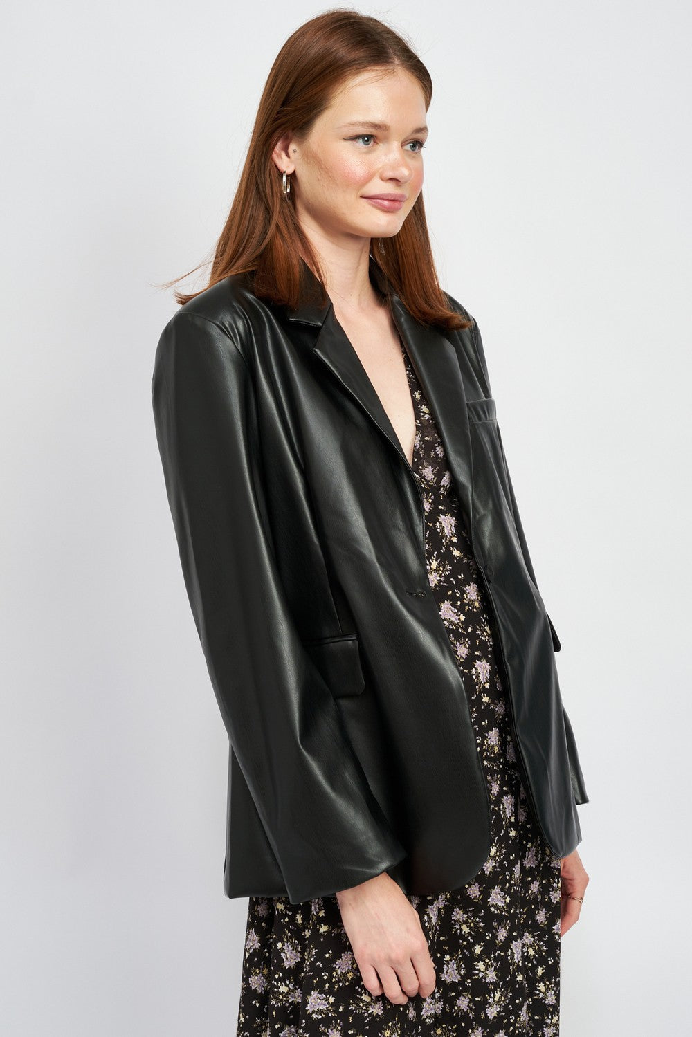 Oversized Leather Jacket