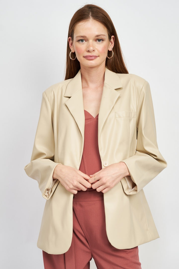 Oversized Leather Jacket