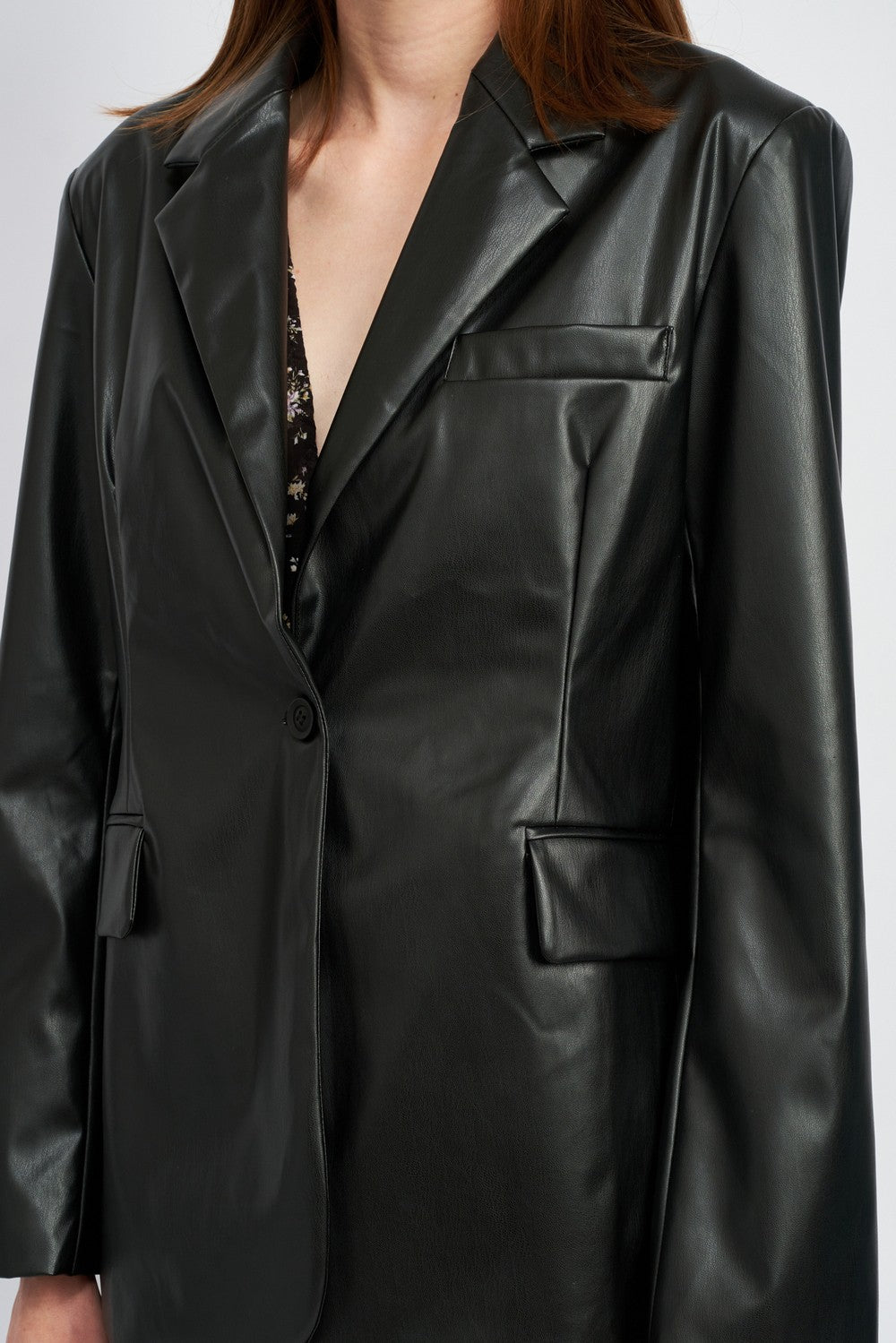 Oversized Leather Jacket