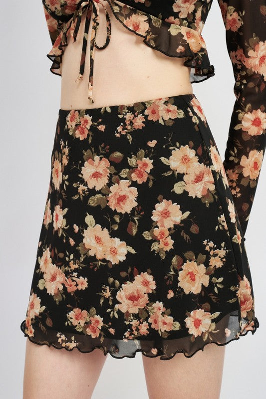 Floral Mesh Mini Skrt