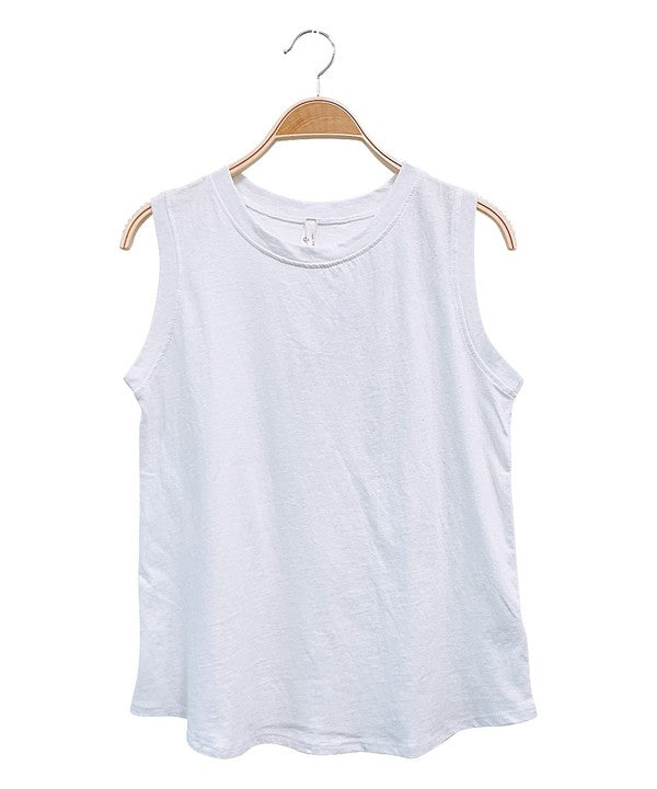 NAVY Recycled Cotton Muscle Tank