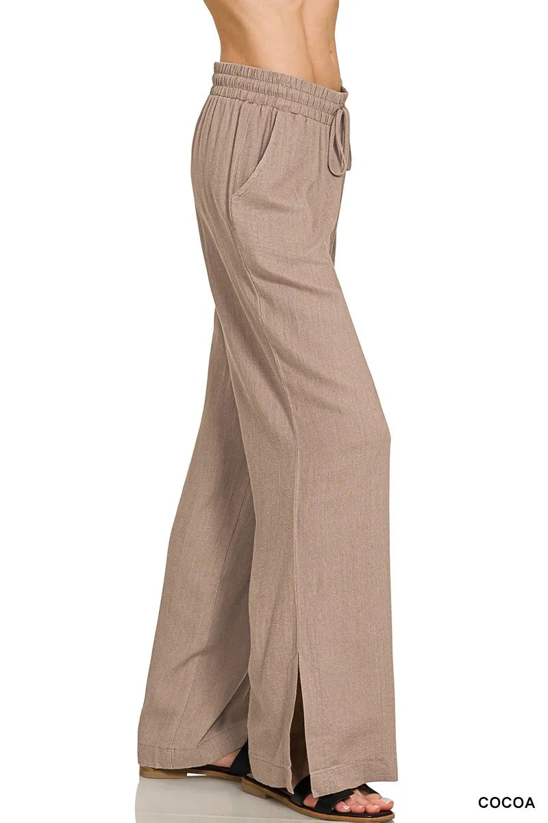 Cocoa Zenana Linen Drawstring Pants 3
