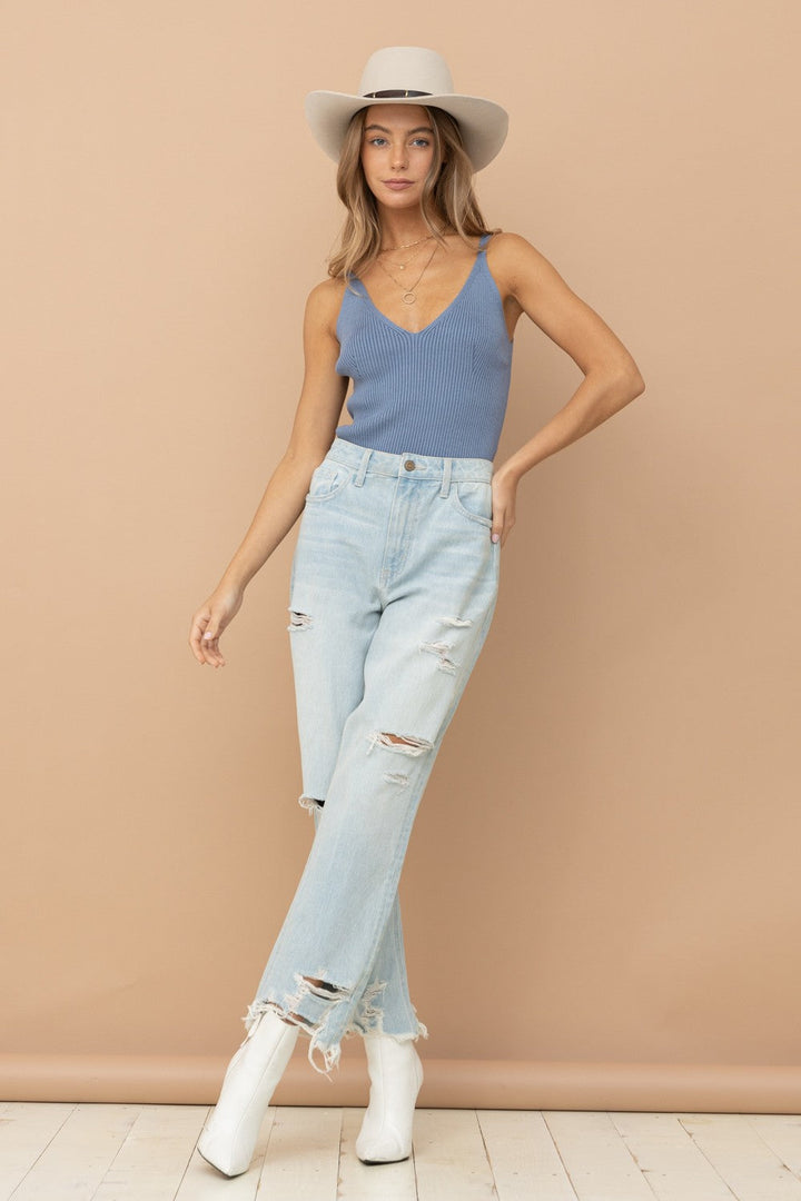Canyon Clay Essential Sweater Knitted Tank Cami