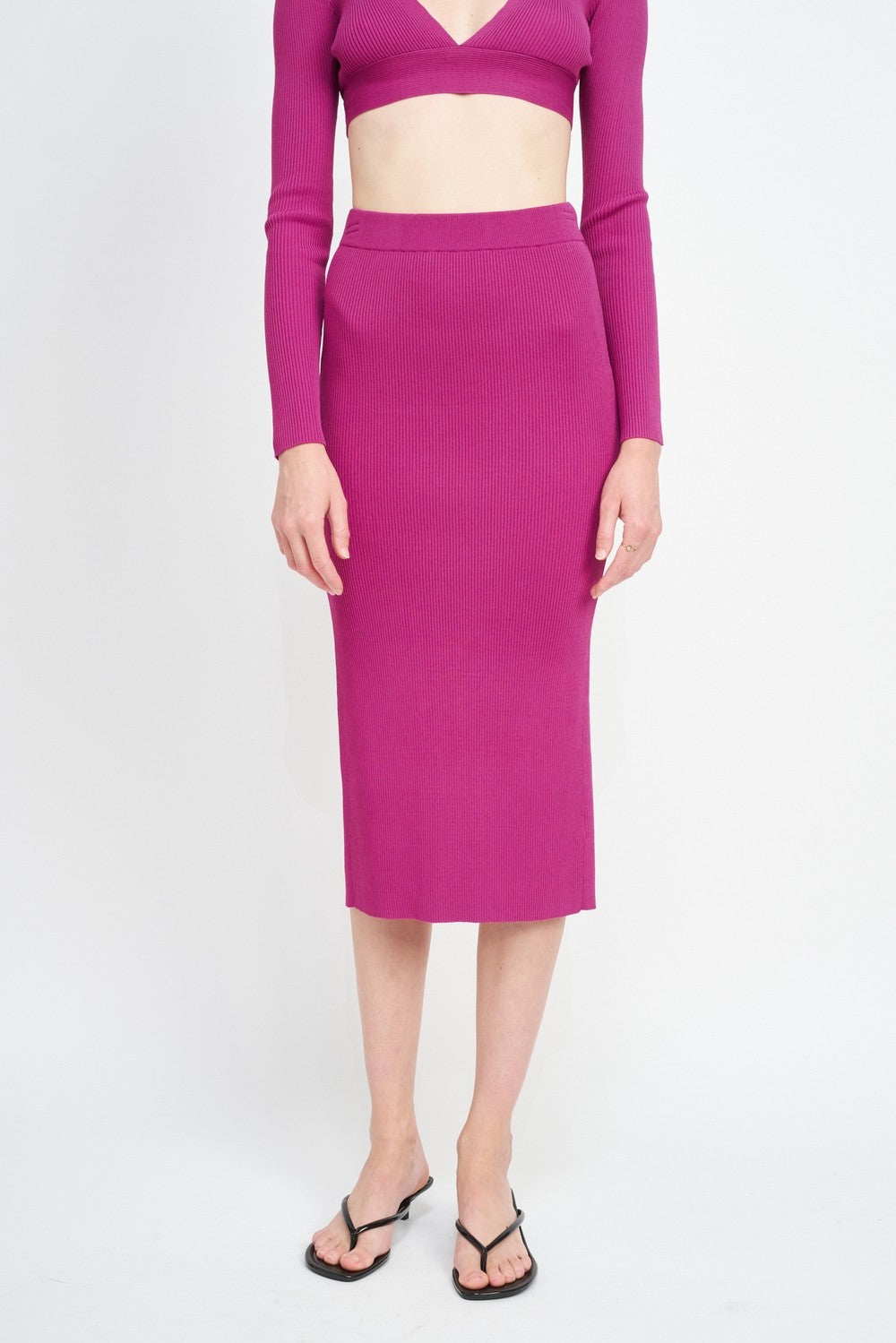 High Waist Midi Pincil Skirt