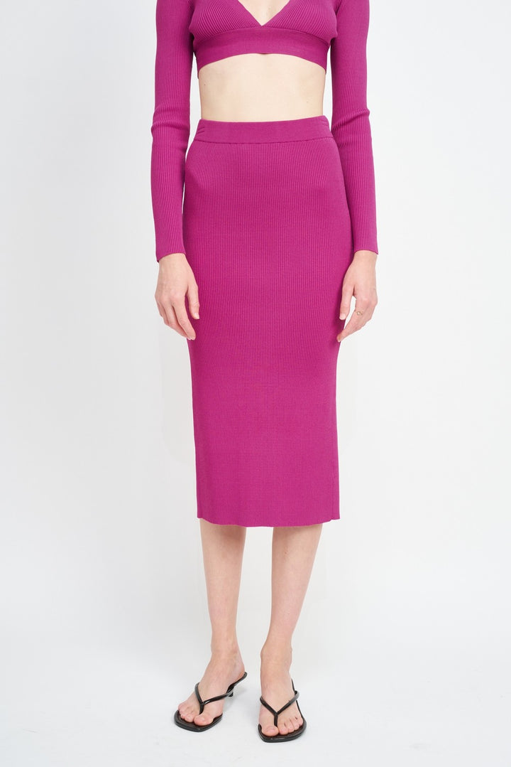 High Waist Midi Pincil Skirt
