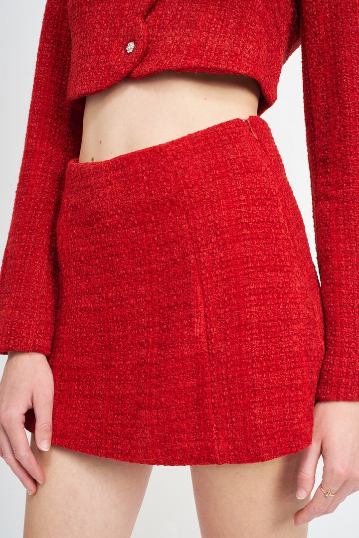 High Waist Wrapped Skort