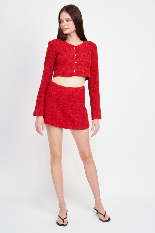 High Waist Wrapped Skort
