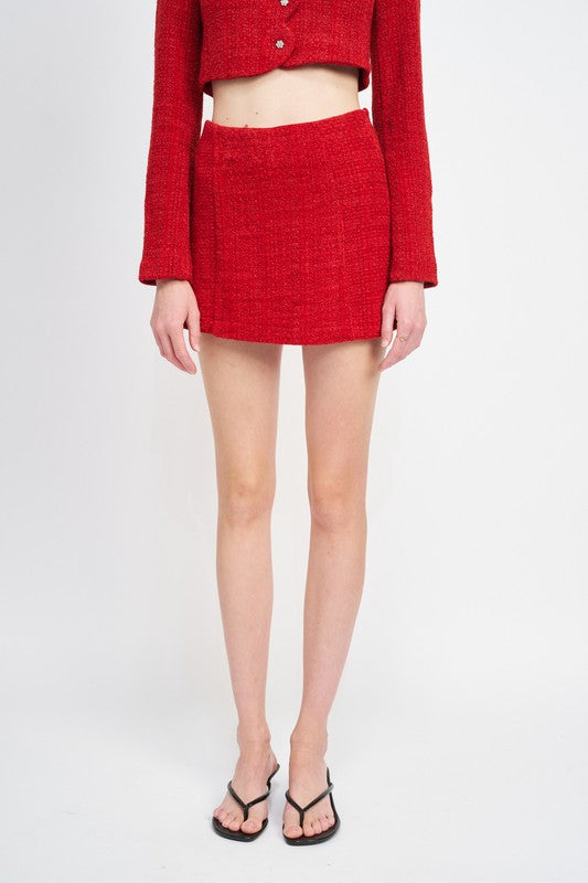 High Waist Wrapped Skort