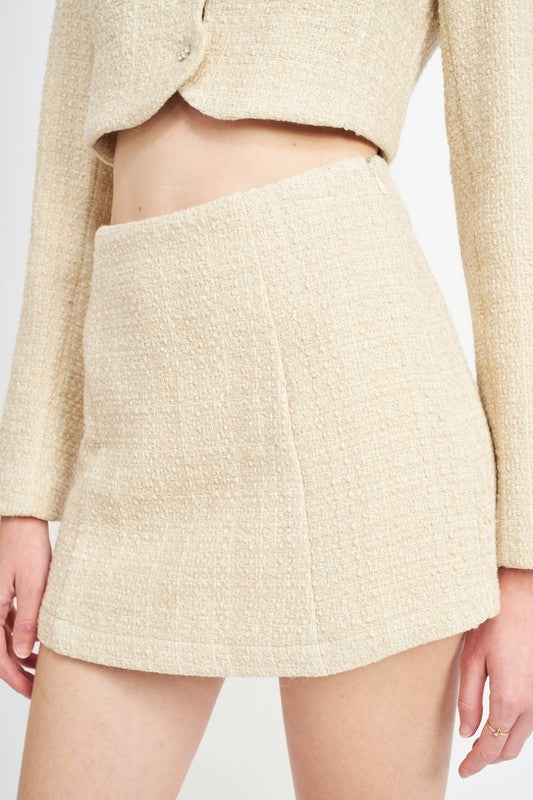 High Waist Wrapped Skort