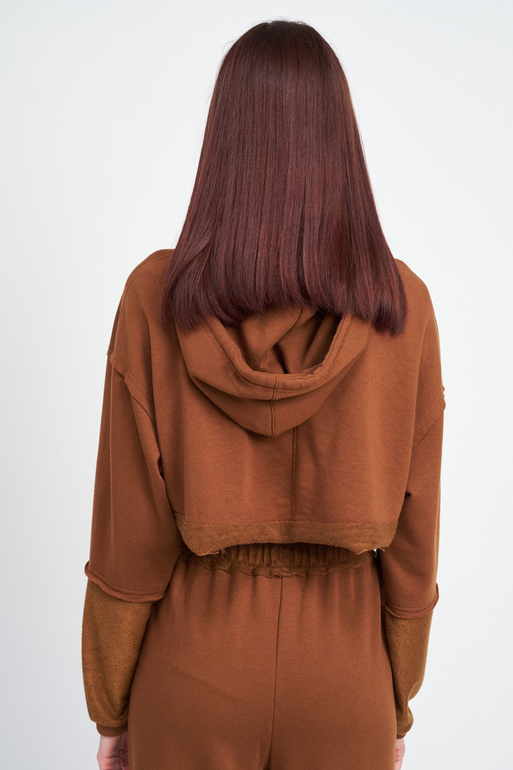 Cropped Hoodie With Drawstrings 1