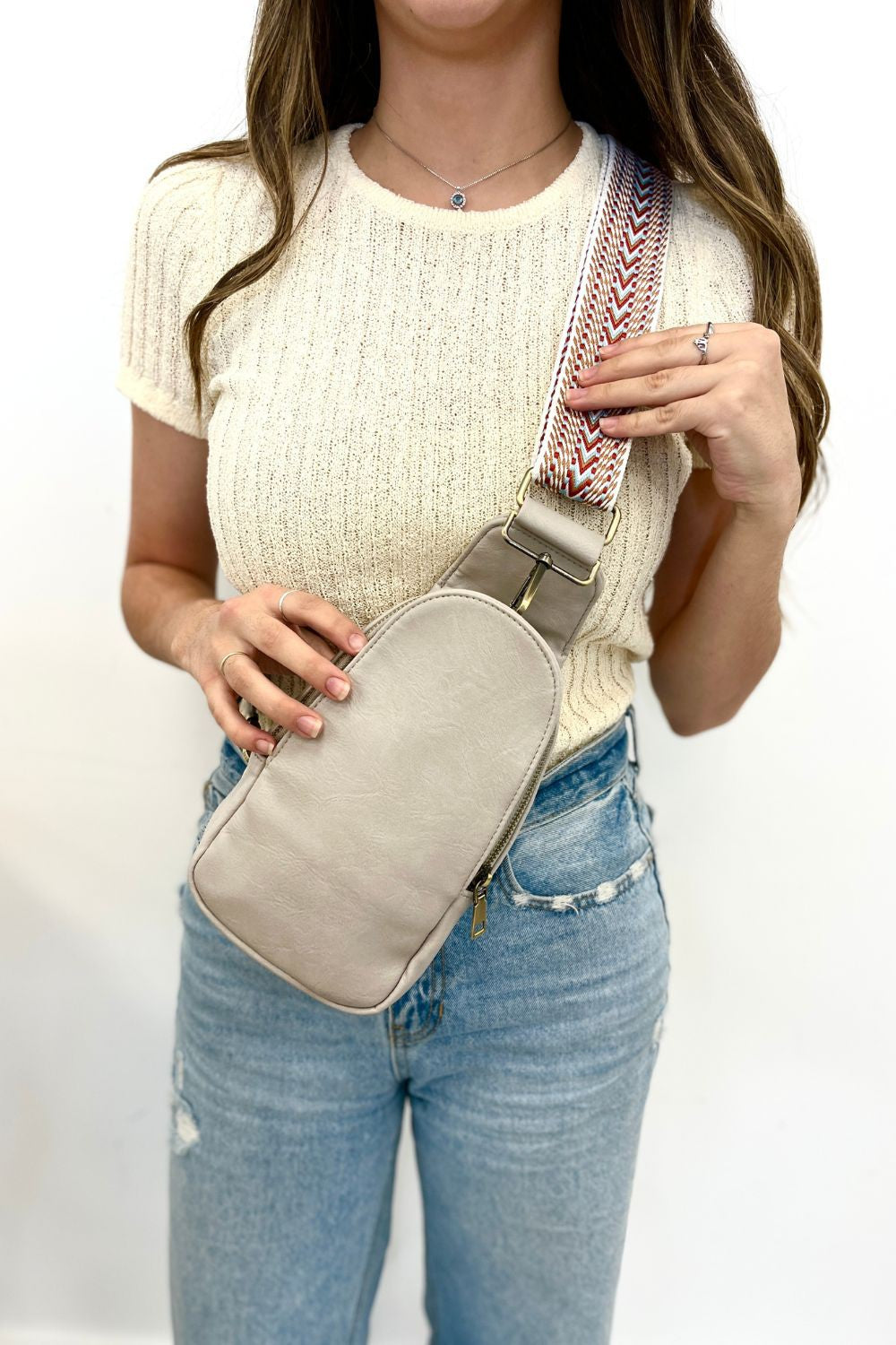 Sutton Sling Crossbody With Woven Strap 1
