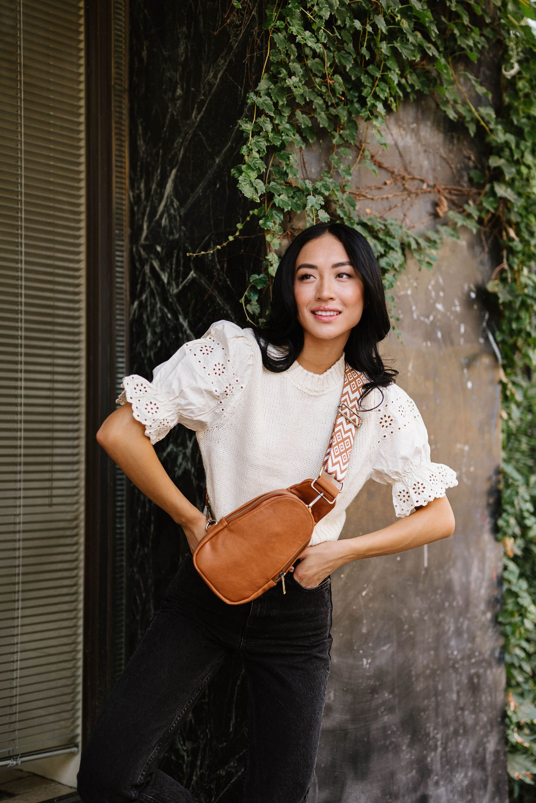 Sutton Sling Crossbody With Woven Strap